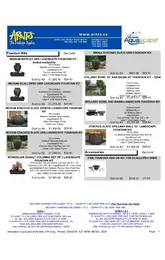Aquascape Price Sheet